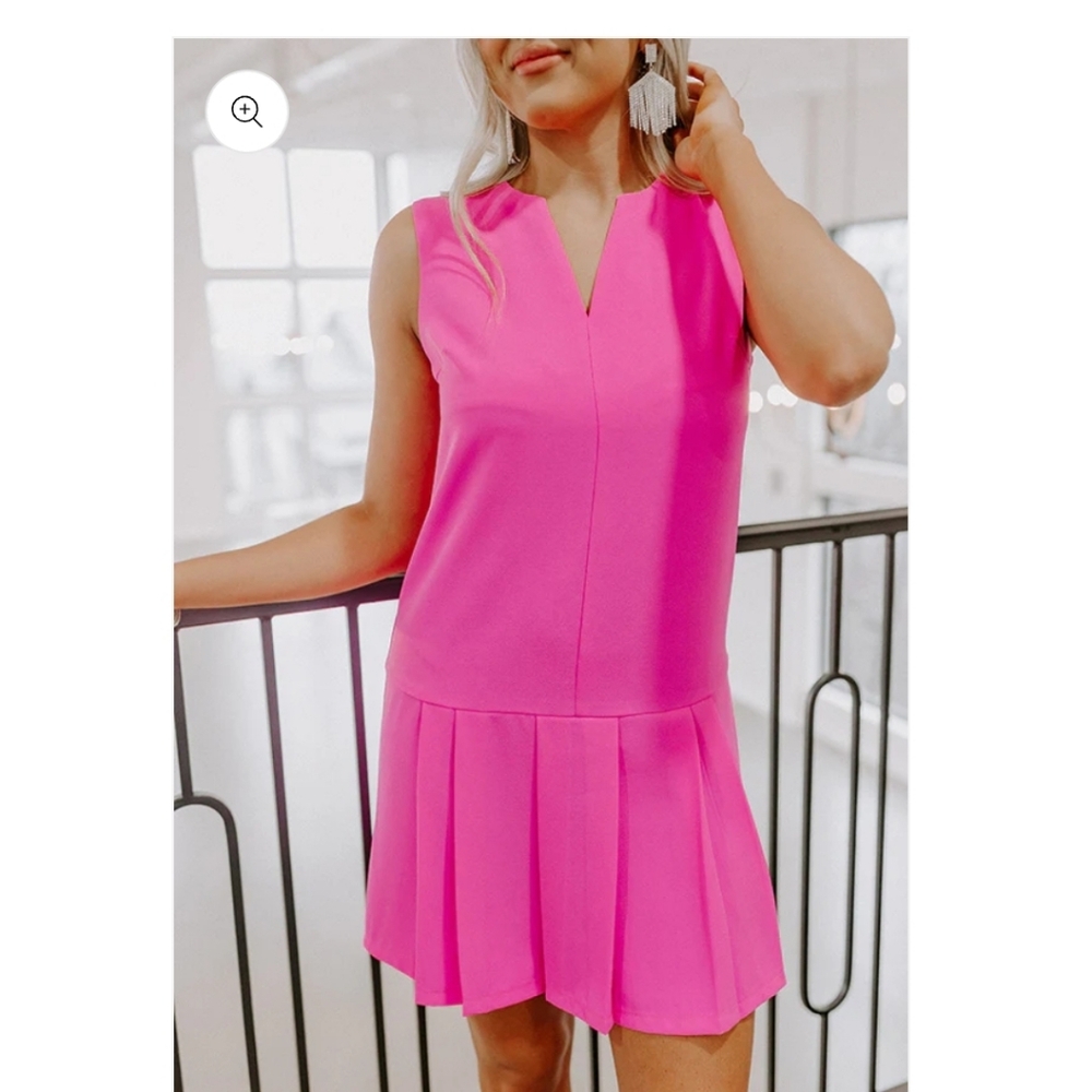 Impressions Sure And Steady Mini Dress In Hot Pink